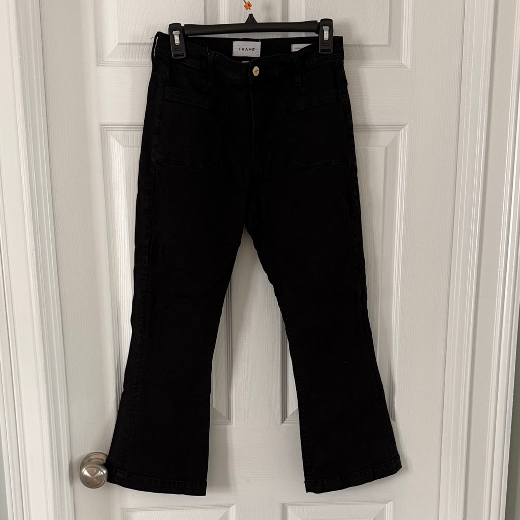 Frame Denim Black High-Rise Jeans